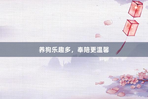 养狗乐趣多，奉陪更温馨