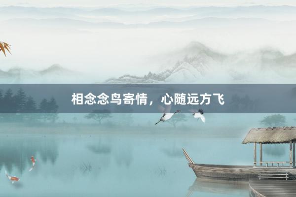 相念念鸟寄情，心随远方飞